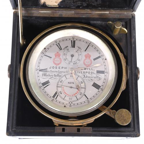 JOSEPH SEWILL. SHIP&#39;S CHRONOMETER CLOCK, CIRCA 1860. 