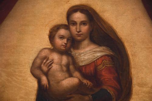 ESCUELA ITALIANA, SIGLO XVIII. "MADONNA SIXTINA".