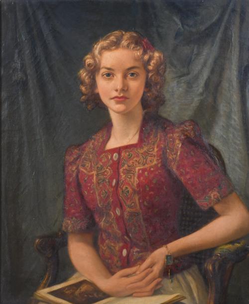 607-PETER ALEXANDER HAY (1866-1952). "RETRATO DE JOVEN", 1939.