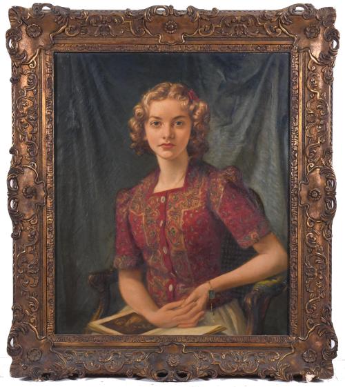 PETER ALEXANDER HAY (1866-1952). "PORTRAIT OF A GIRL", 1939.