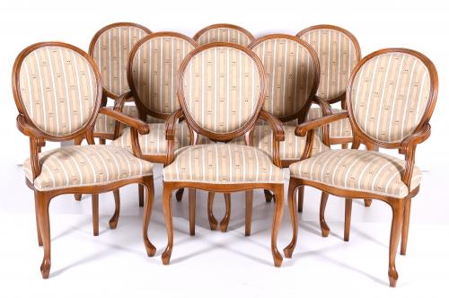 ELIZABETHAN STYLE CHAIRS SET, THIRD QUARTER OF THE 20TH CEN