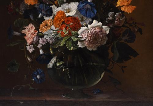 ATTRIBUTED TO JUAN DE ARELLANO (1614-1676). "VASE WITH CHRY