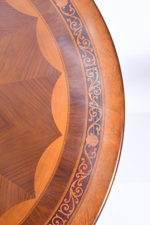 LARGE SPANISH ROUND DINING TABLE, EDWARDIAN STYLE, MID 20TH