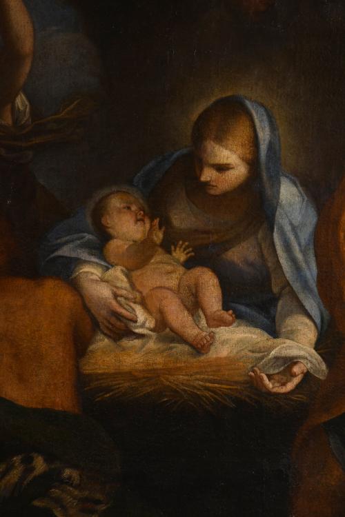 17TH-18TH CENTURIES SPANISH SCHOOL. "HOLY FAMILY".