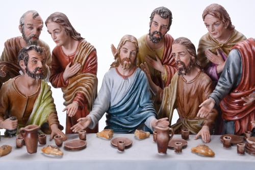 CAPODIMONTE.  FIGURAL GROUP "L&#39;ULTIMA CENA", CIRCA 1980. 