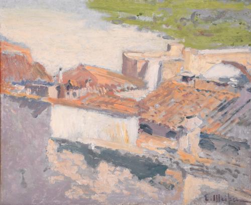 ELISEU MEIFRÉN ROIG (1859-1940). "PUENTE DE BESALÚ".