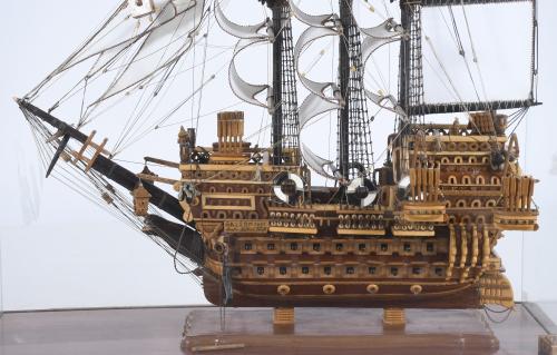 MAQUETA DE GALEÓN INGLÉS, FIN SIGLO XX. 