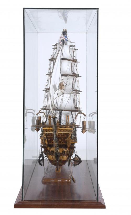 MAQUETA DE GALEÓN INGLÉS, FIN SIGLO XX. 