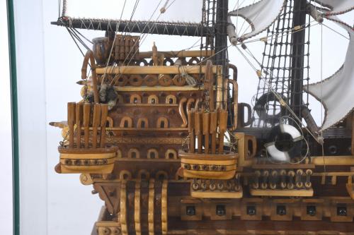 MAQUETA DE GALEÓN INGLÉS, FIN SIGLO XX. 