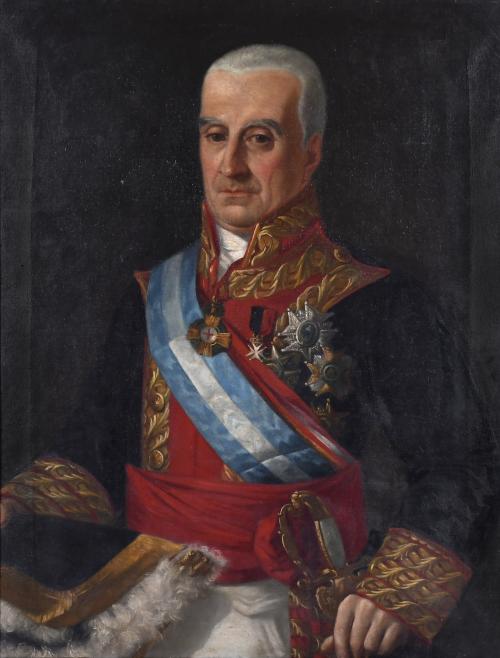780-ESCUELA ESPAÑOLA, SIGLO XIX.  "RETRATO DEL GENERAL FRANCISCO RAMÓN EGUIA".