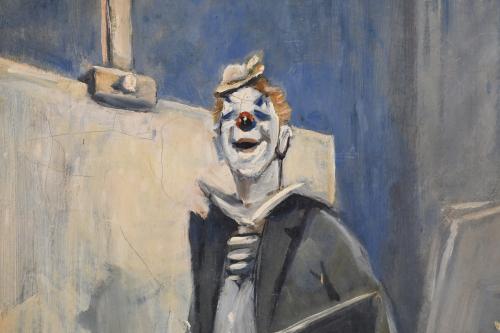 BERNARD LEEMKER (1899-1990).  "CLOWN PAINTING", 1980.