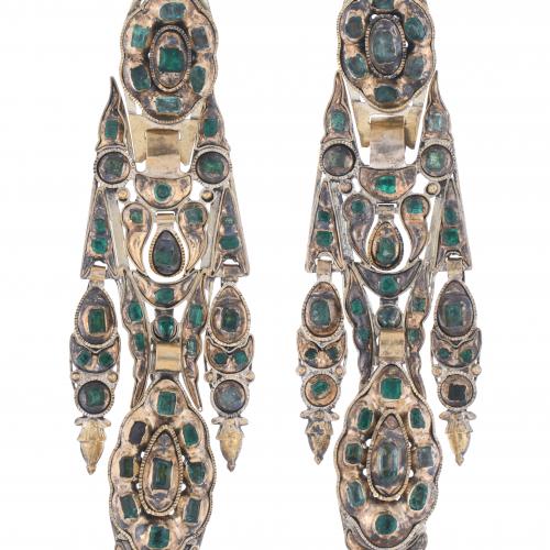 CATALAN EARRINGS, LATE 18TH CENTURY.