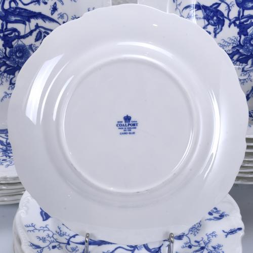 COALPORT. ENGLISH TABLEWARE, "CAIRO BLUE" MODEL, 20TH CENTU