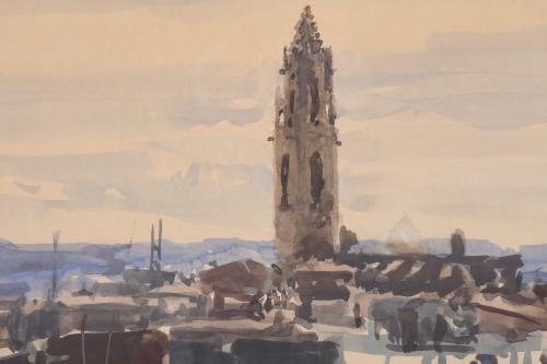 CEFERINO OLIVÉ (1907-1995).  "VISTA URBANA", 1978.