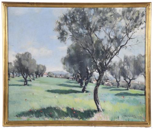 20TH CENTURY SPANISH SCHOOL. "OLIVE TREES".