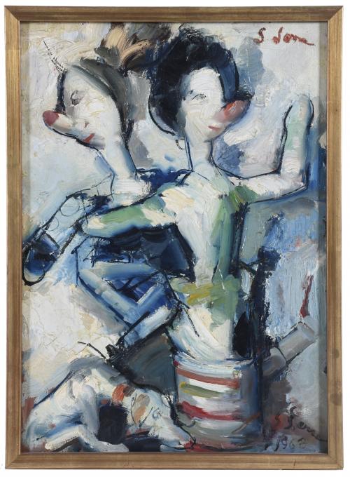 JOAN SERRA MELGOSA (1899-1970) "PERSONAJES", 1963.