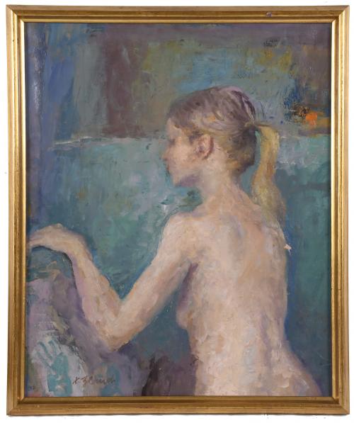 XAVIER BLANCH PLA (1918-1999).  "FEMALE NUDE FROM BEHIND".