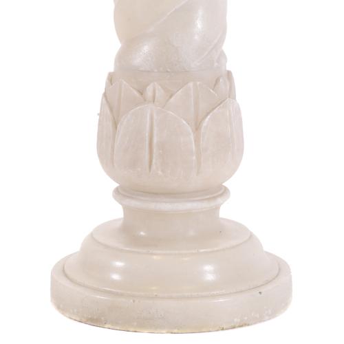 DECORATIVE COLUMN WITH ALABASTER JUG, 20TH CENTURY. 