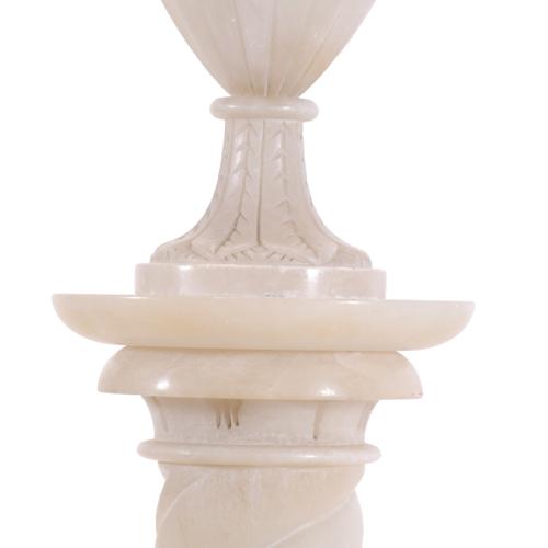 DECORATIVE COLUMN WITH ALABASTER JUG, 20TH CENTURY. 