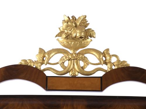 FERDINAND CATALAN CONSOLE WITH MIRROR, CIRCA 1820.