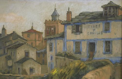  FRANCISCO PLANAS DORIA (1879-1955).  "PAISAJE COSTERO".