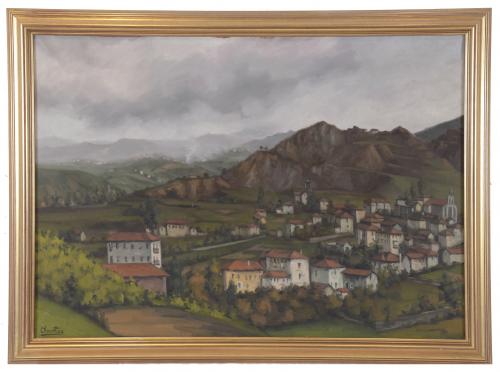 PELAYO OLAORTUA (1910-1984). "LANDSCAPE IN THE BASQUE COUNT