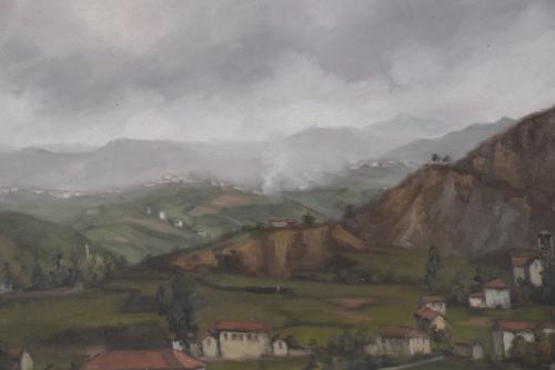 PELAYO OLAORTUA (1910-1984). "PAISAJE DEL PAÍS VASCO".