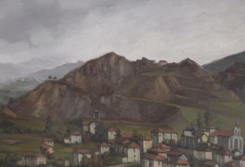 PELAYO OLAORTUA (1910-1984). "PAISAJE DEL PAÍS VASCO".