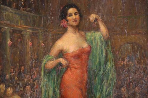 RAMON PALMAROLA ROMEU (1877-1943). "GITANA BAILANDO".