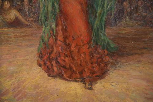 RAMON PALMAROLA ROMEU (1877-1943). "GYPSY WOMAN DANCING".