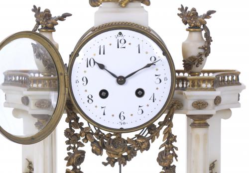 NAPOLEON III "PORTICO" TABLE CLOCK.