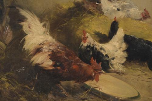 HENRY SCHOUTEN (1857/64-1927).  "GALLINAS".