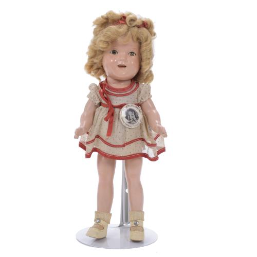 434-MUÑECA AMERICANA MODELO "SHIRLEY TEMPLE DOLL", CIRCA 1940.