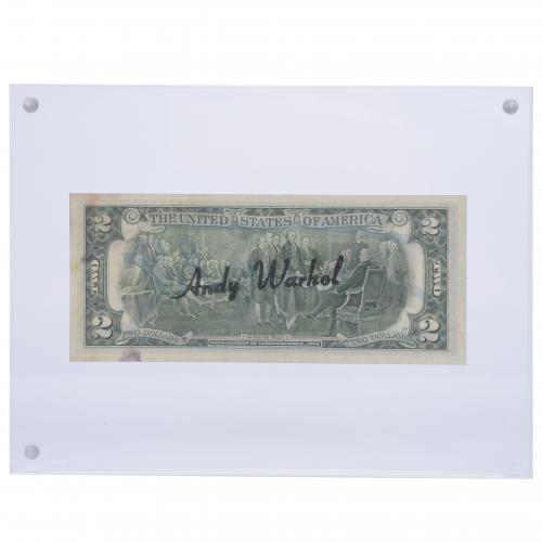 ATRIBUIDO A ANDREW WARHOL (1928-1987). BILLETE AMERICANO DE