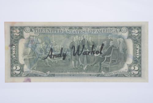 ATRIBUIDO A ANDREW WARHOL (1928-1987). BILLETE AMERICANO DE