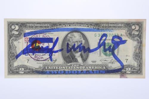 ATRIBUIDO A ANDREW WARHOL (1928-1987). BILLETE AMERICANO DE