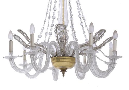 LA GRANJA STYLE CEILING LAMP, 20TH CENTURY. 