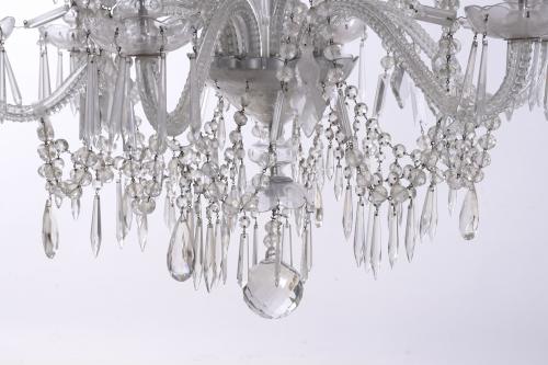 LA GRANJA STYLE CRYSTAL CEILING LAMP, 20TH CENTURY.