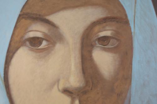 EGON NEUBAUER (1920-1991).  "ROSTRO DE LA VIRGEN DE LA ANUN