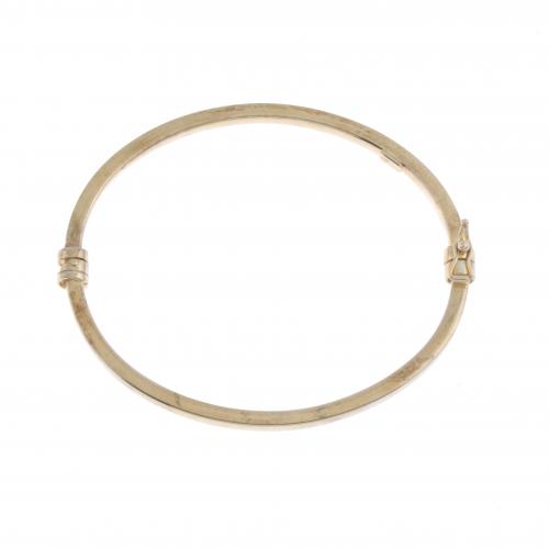 GILT SILVER BANGLE BRACELET.