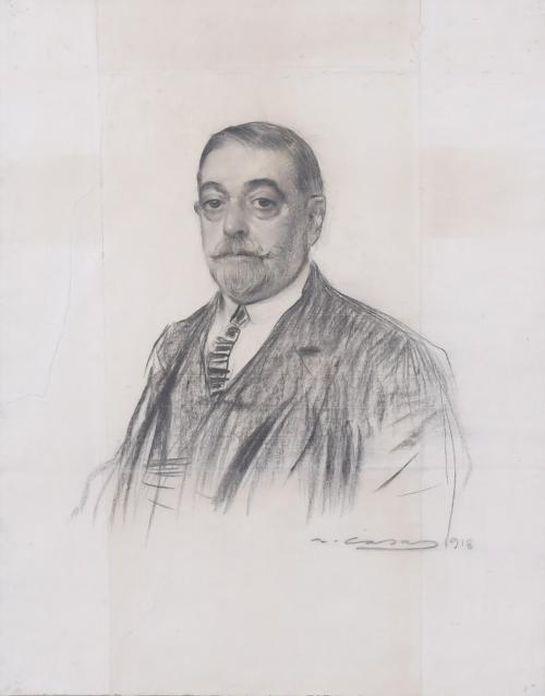 RAMÓN CASAS Y CARBO (1866-1932). "RETRATO EMILI CABOT", 1918.