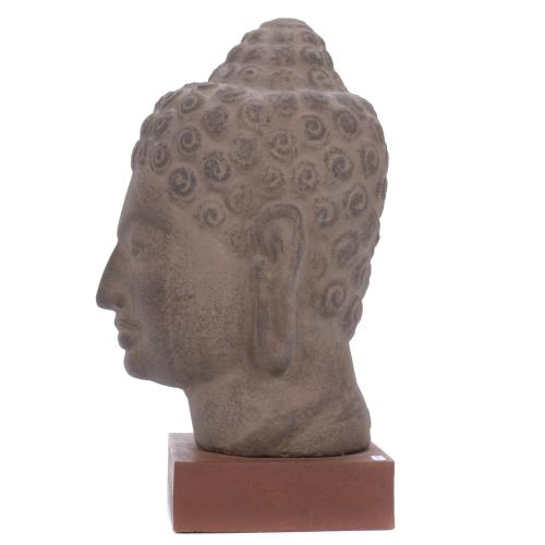 INDONESIAN SCHOOL, 19TH CENTURY. BUDDHA HEAD.