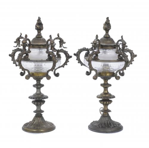 PAIR OF TABLE LAMPS, 20TH CENTURY.