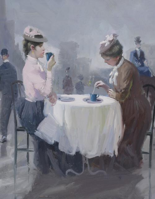 DOMINGO CAMPOY (1926). "TOMANDO EL TÉ".