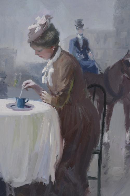 DOMINGO CAMPOY (1926). "TOMANDO EL TÉ".