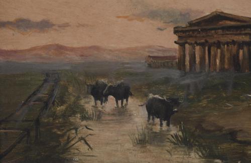 FRANCISCO PORTELA (1937).  "RUINS AND BULLS".