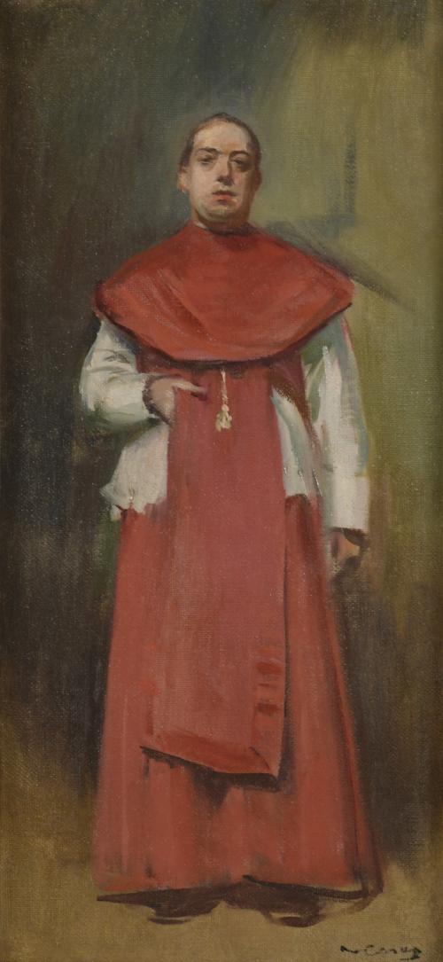 712-RAMÓN CASAS Y CARBO (1866-1932). "CAPELLÁN", Circa 1892..