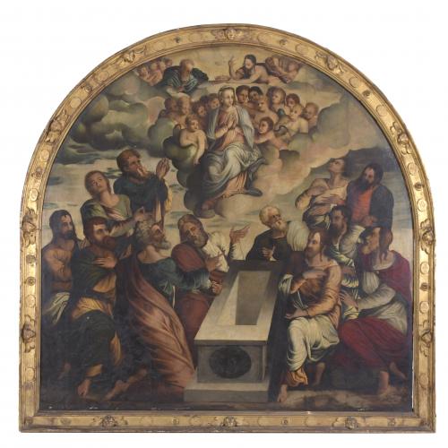 ESCUELA ESPAÑOLA, SIGLO XVI. "LA ASUNCIÓN DE LA VIRGEN".