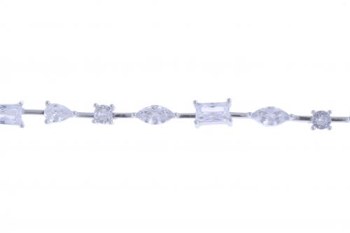 RIVIÈRE BRACELET WITH ZIRCONS.