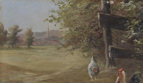 ESCUELA EUROPEA, SIGO XX. "GALLINAS Y GALLO", 1910.